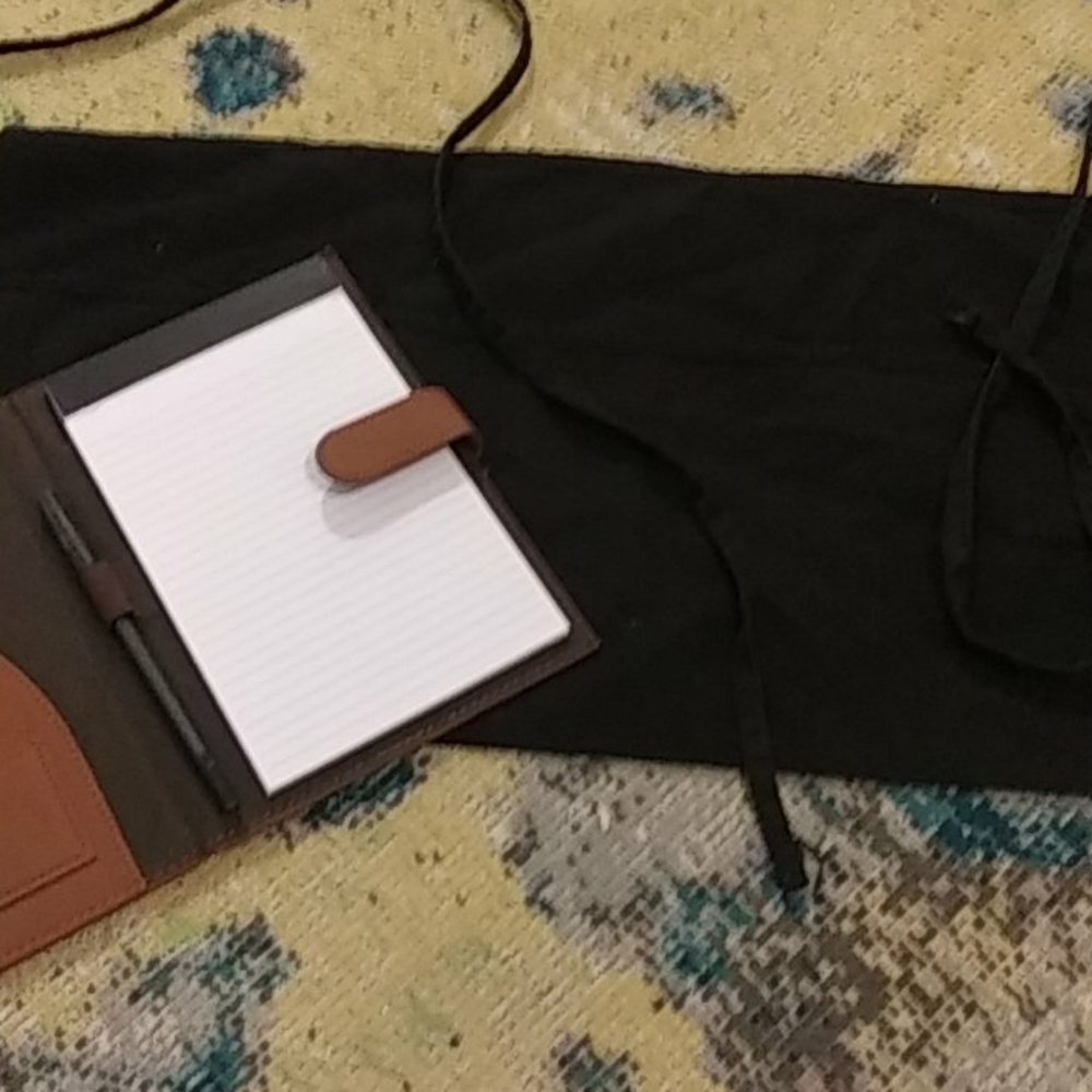 Waitress pad and apron